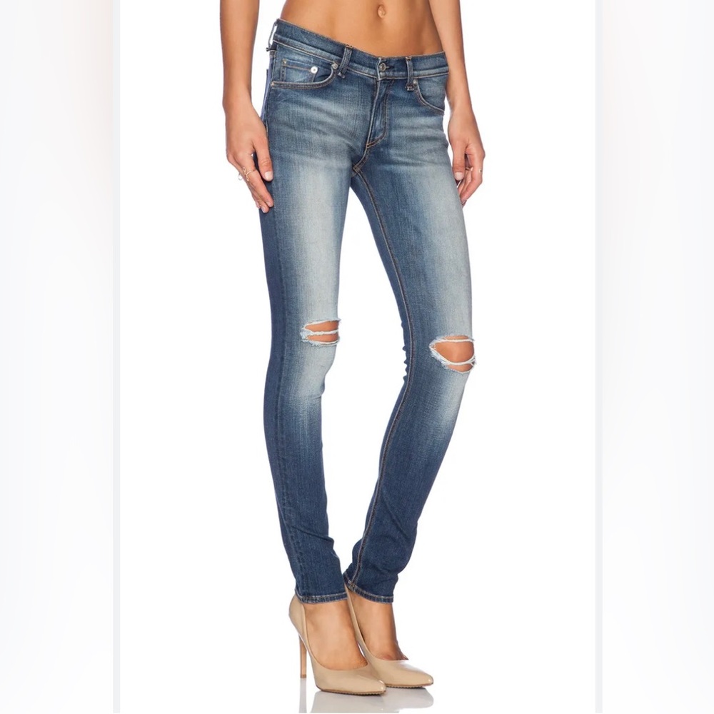 Rag & Bone Skinny Distressed Jean in Pacifico